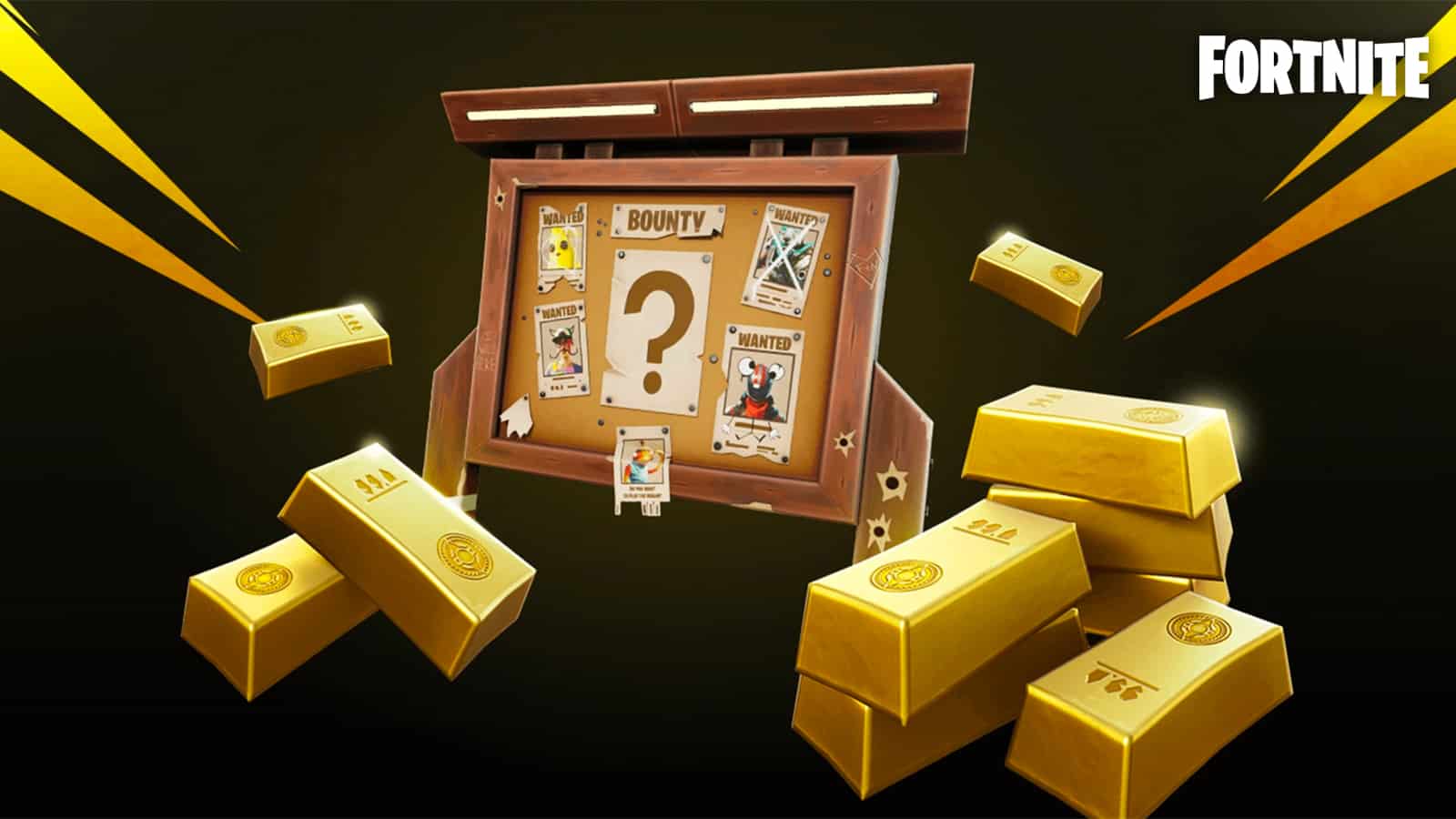 Fortnite Bounty Board and Gold Bars