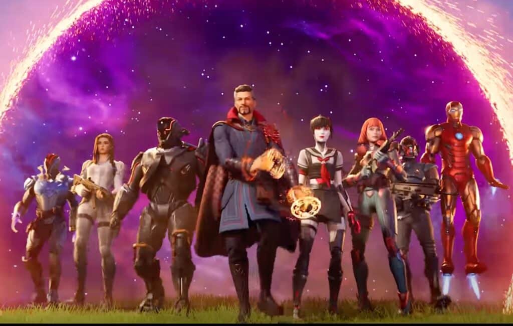 Doctor Strange and Fortnite characters