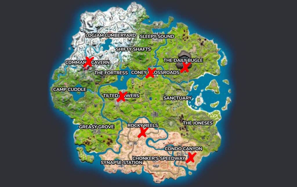 Jetpack locations in Fortnite