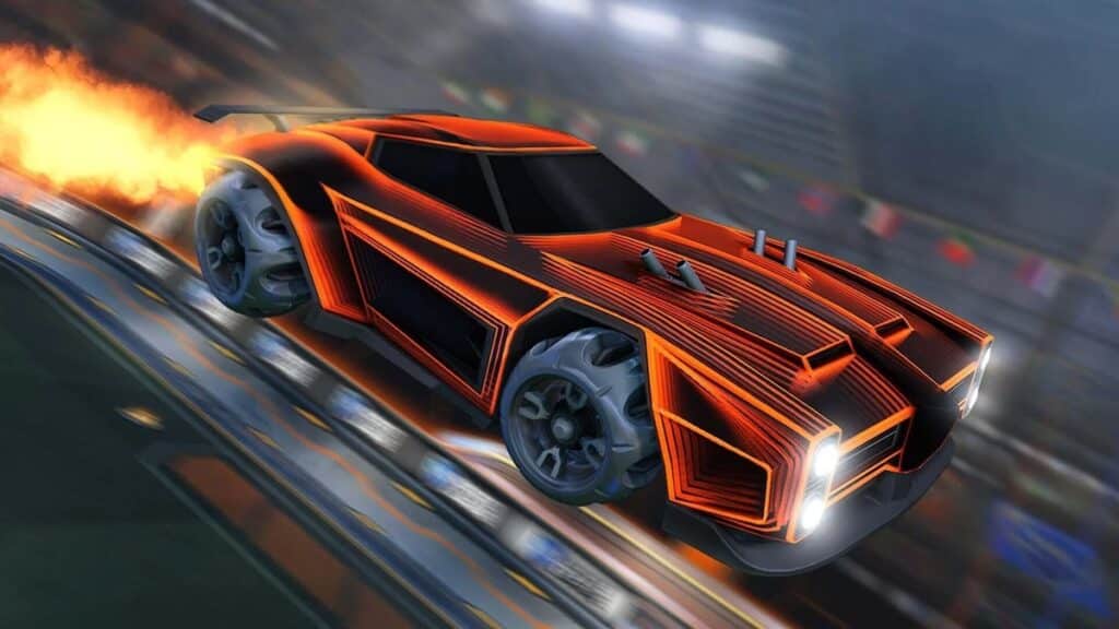 Orange Rocket League vehicle