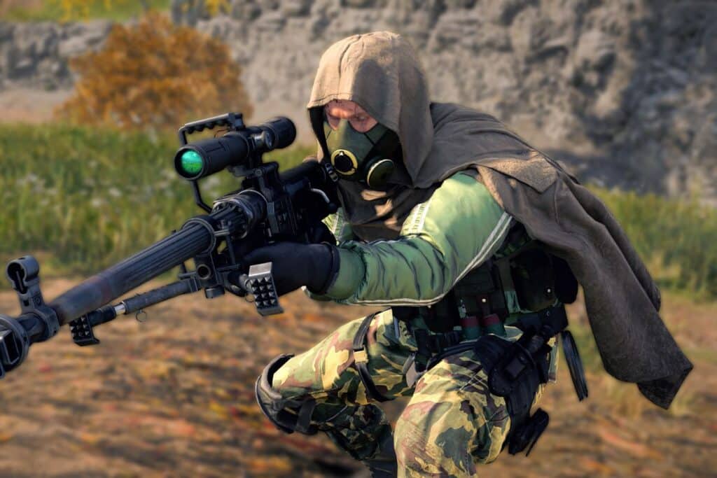 Warzone player using a Sniper Rifle