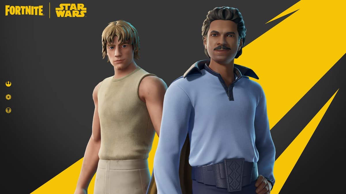 Luke and Lando skins in Fortnite Chapter 5 Season 2's Star Wars event
