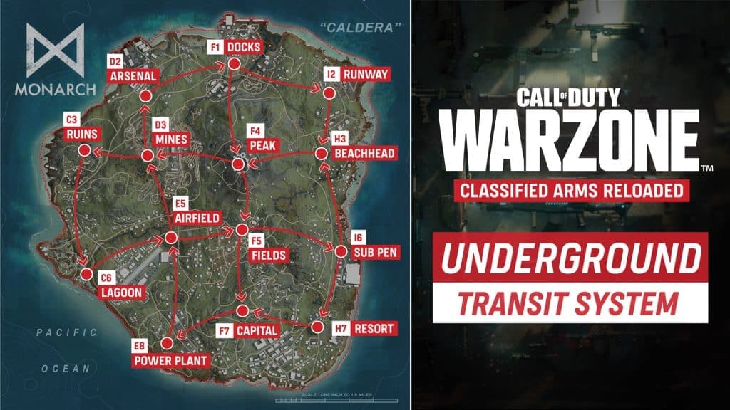 warzone classified arms reloaded underground transit map