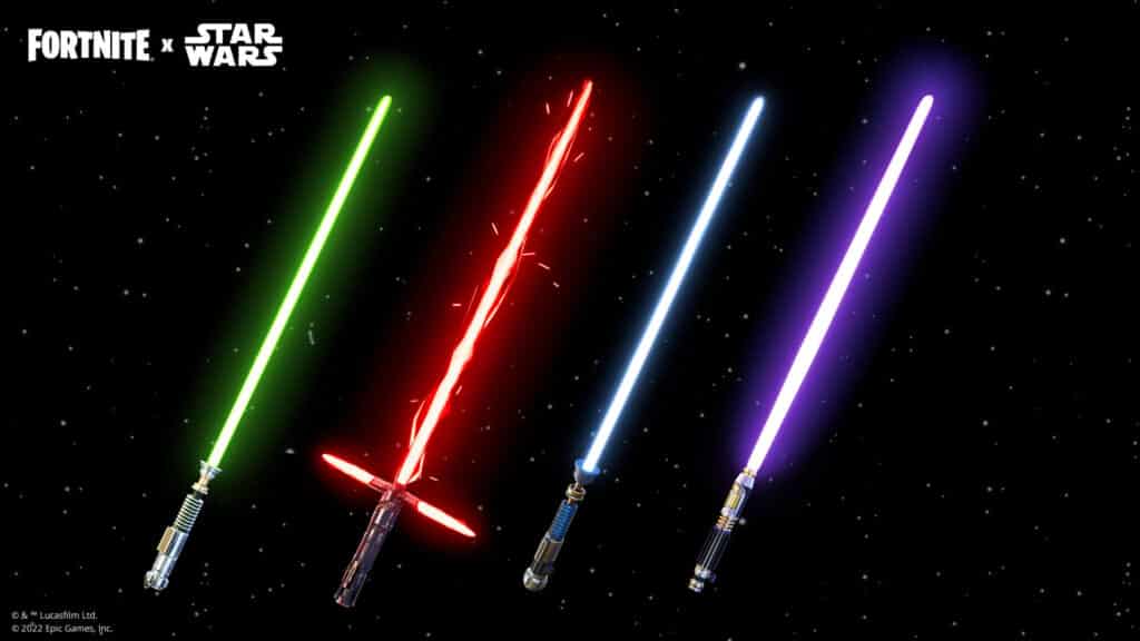lightsabers in fortnite may the 4th celebration