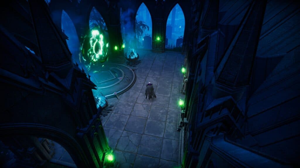 V Rising player in a dungeon