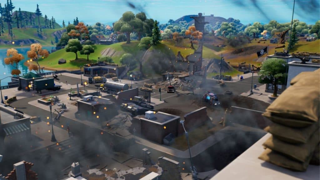 Tilted Towers destroyed in Fortnite