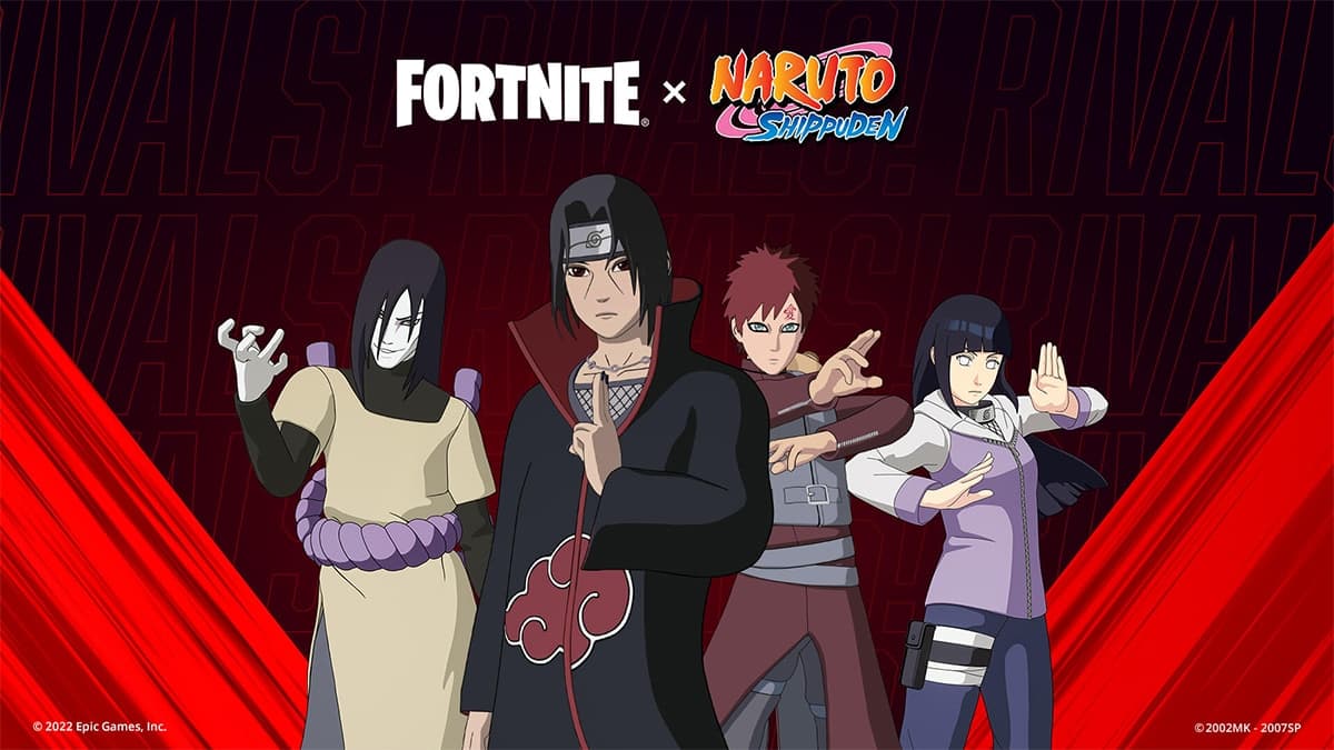 Naruto characters in Fortnite