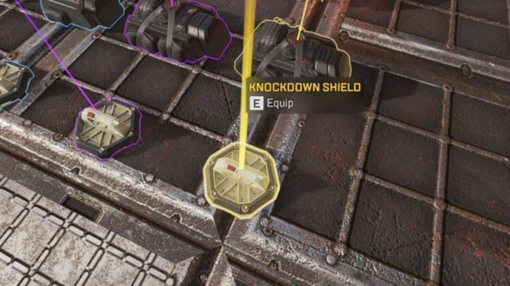 apex legends gold knockdown shield in firing range

