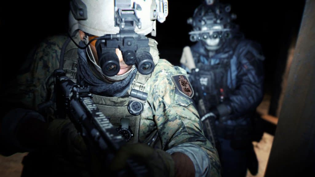 Modern Warfare 2 Operators with night vision goggles