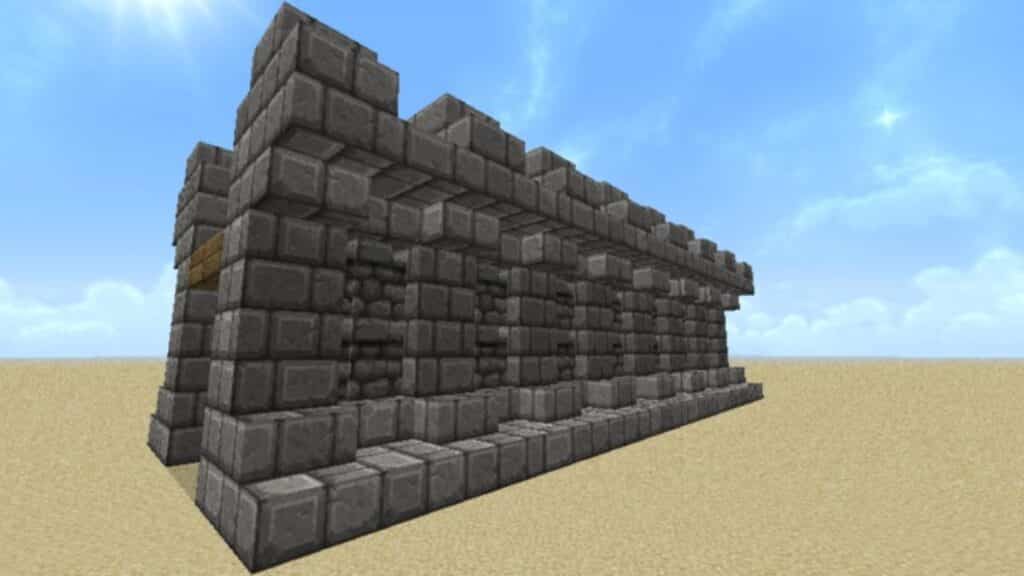 Smooth Stone wall in Minecraft