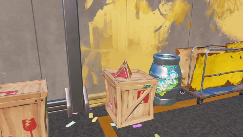 Sith Holocron on shipping box in Fortnite