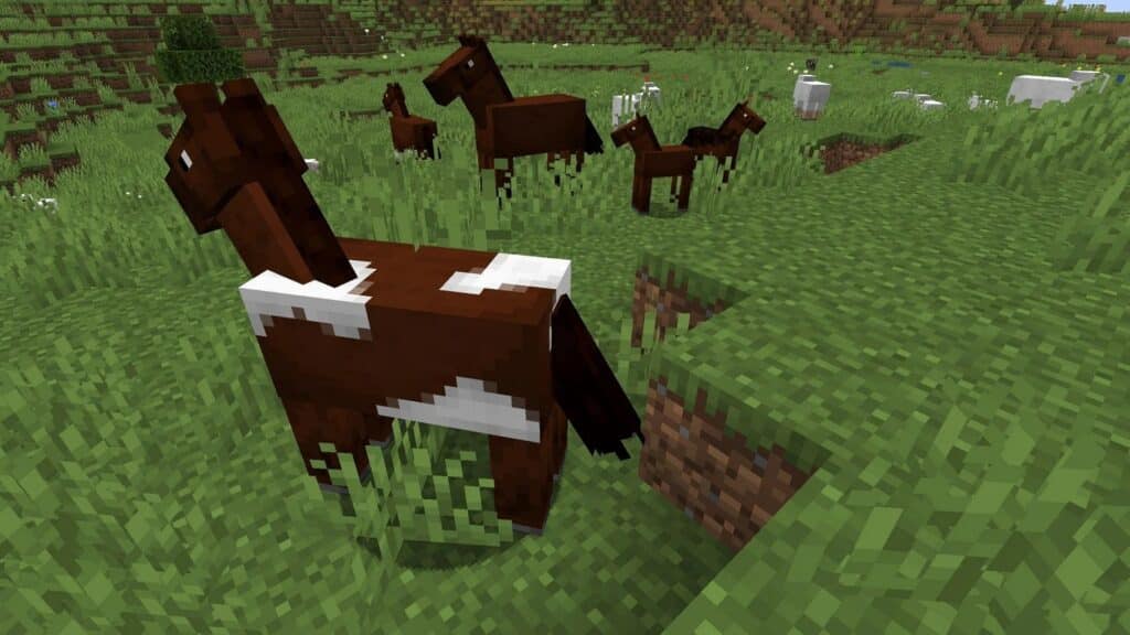 Breeding horses in Minecraft 