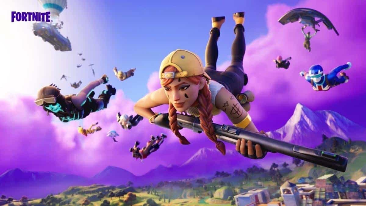 Fortnite Player Dropping out of Battle Bus