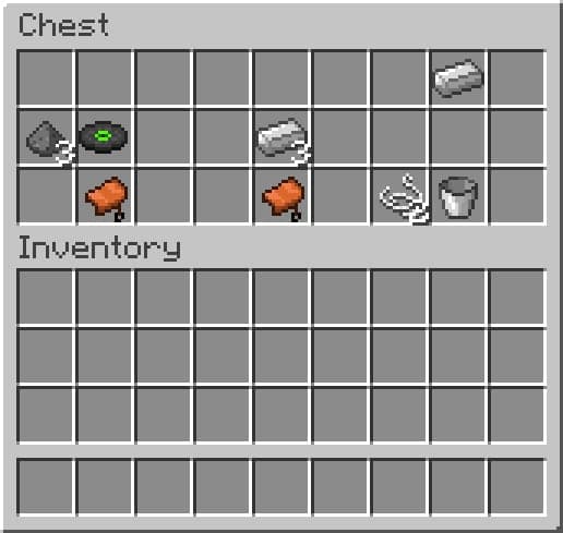 Saddle in a chest in Minecraft