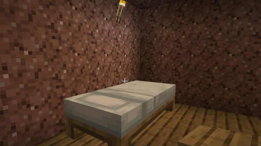 White bed in Minecraft