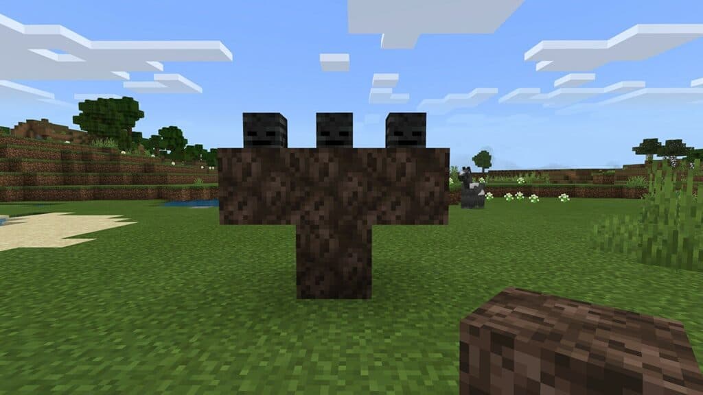 Structure to spawn the Wither in Minecraft