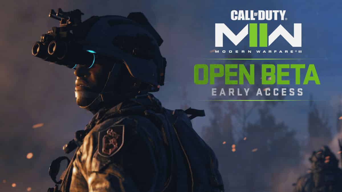 modern warfare 2 operator with open beta logo