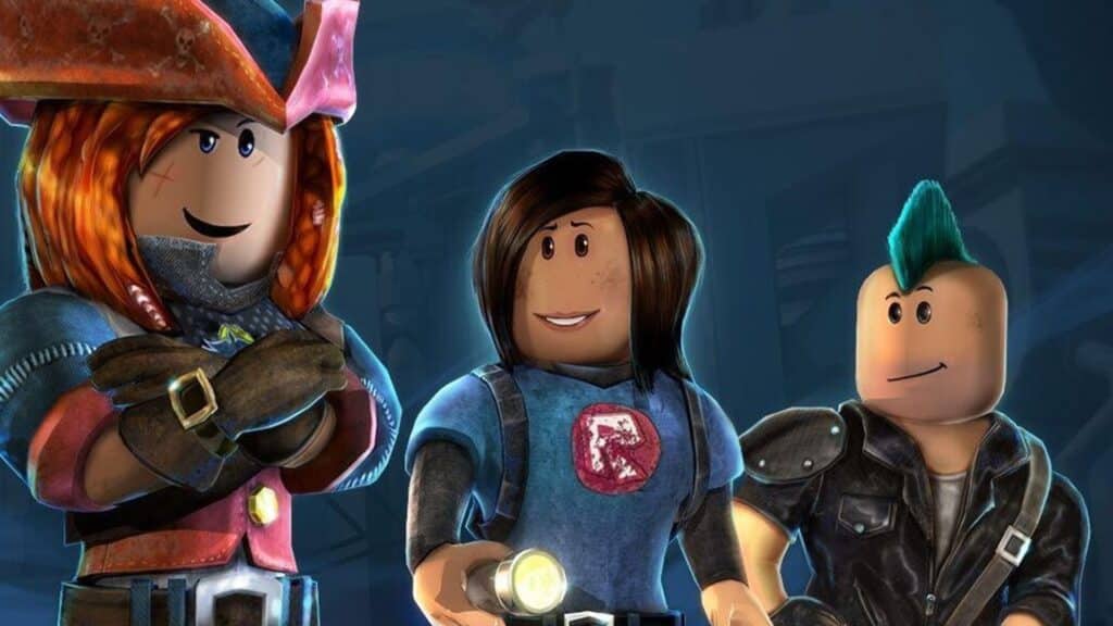 Roblox art with three characters