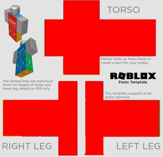 Roblox Shirt/Pants line for template - roblox shirt and pant