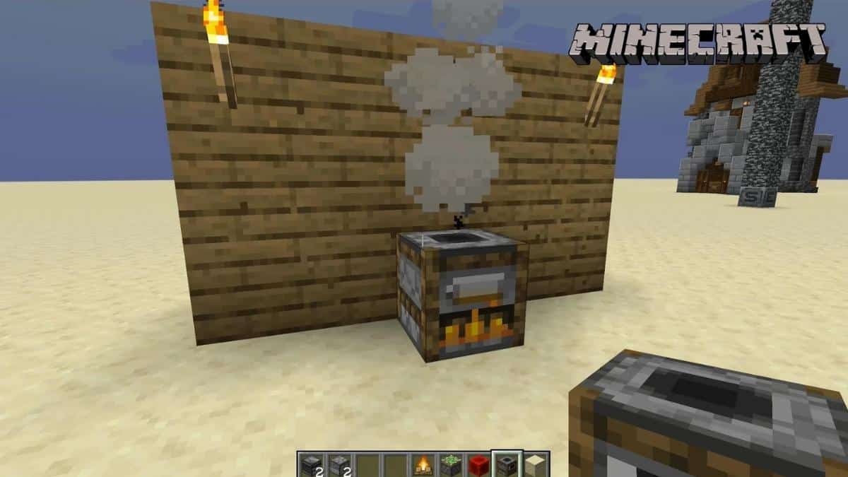 Smoker cooking food in Minecraft