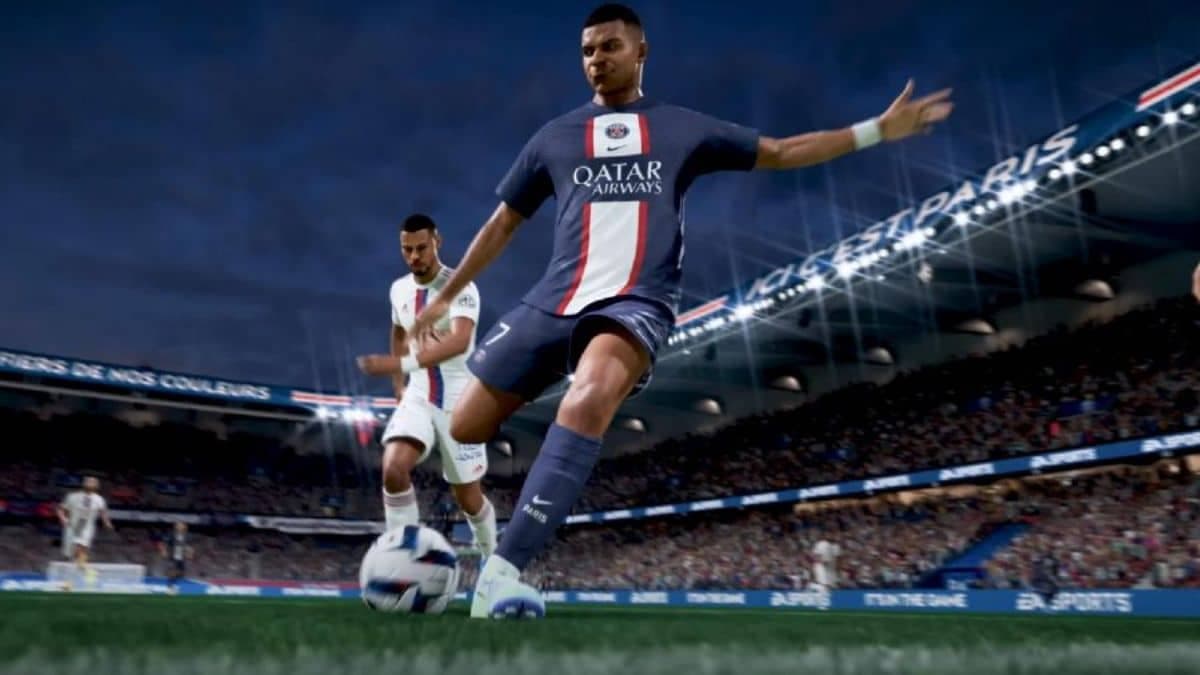 Mbappe shooting in FIFA 23