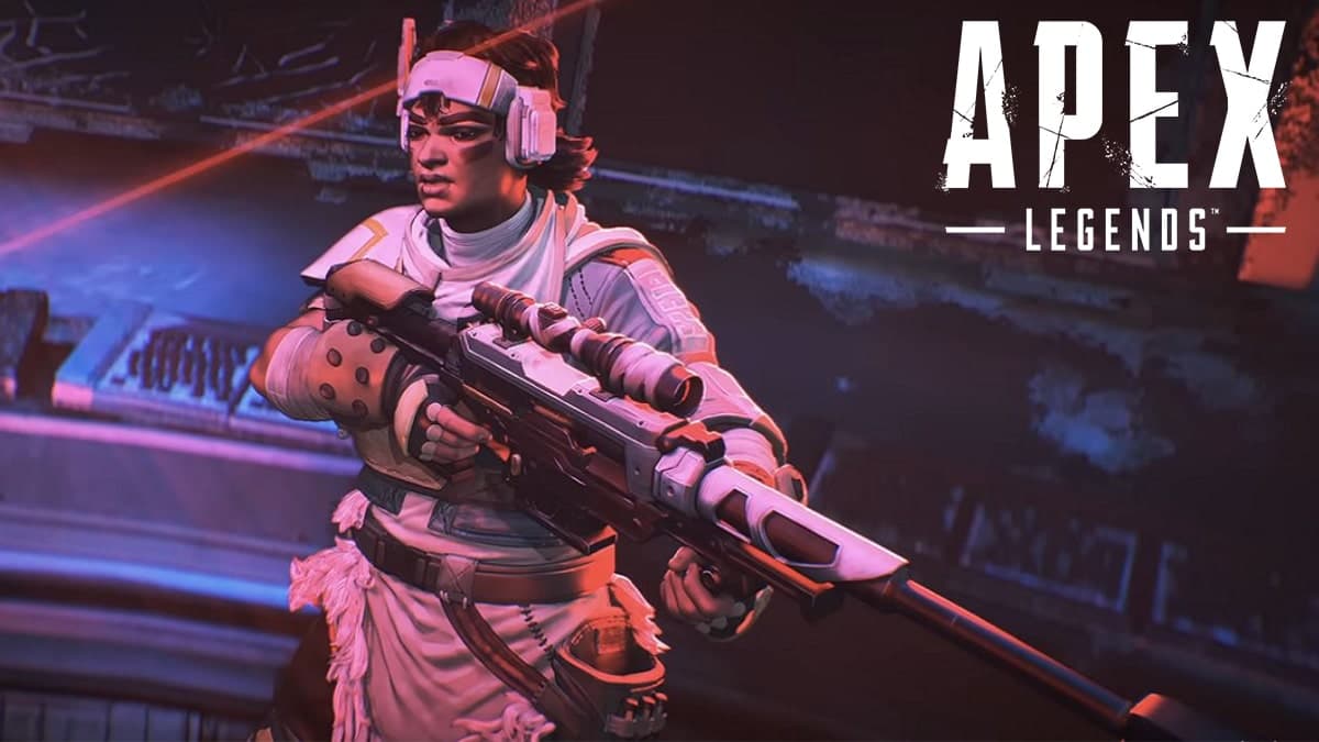 Vantage holding a Sniper Rifle in Apex Legends