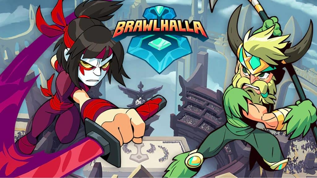 Brawlhalla promo art with two characters