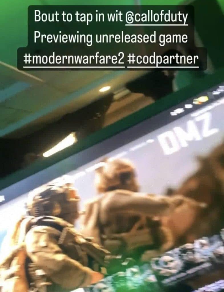 DMZ mode logo in leaked Modern Warfare 2 menu