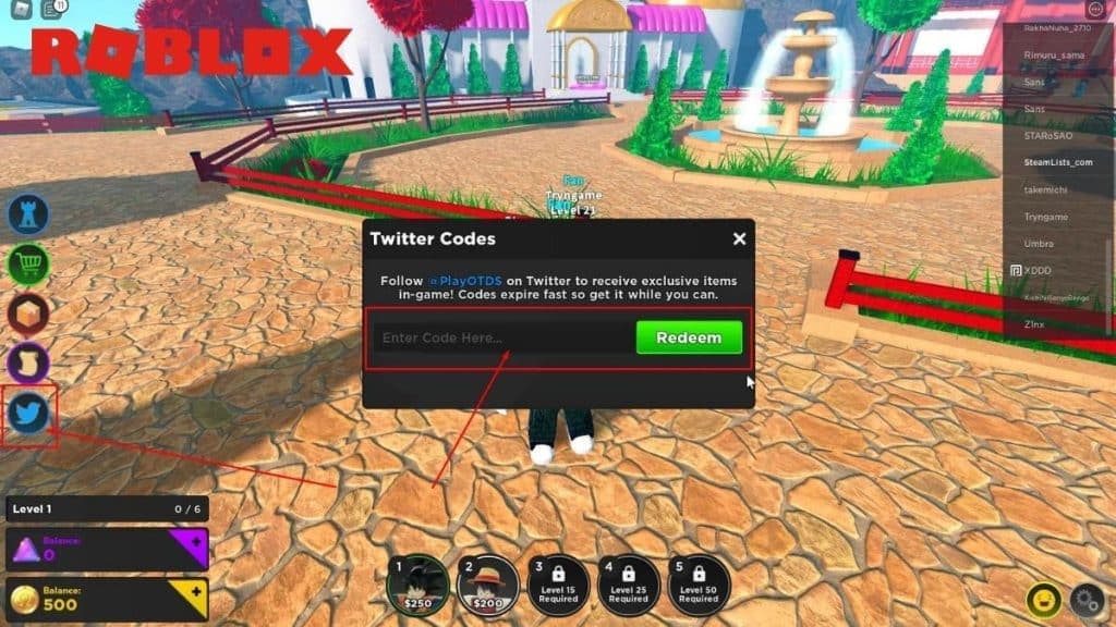 How to redeem Omega Tower Defense Simulator Codes in Roblox