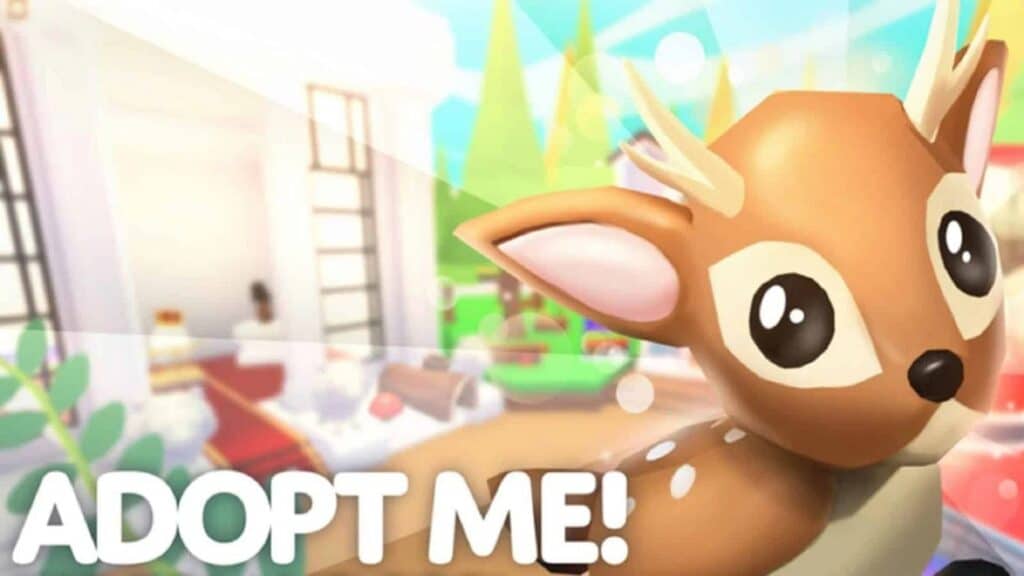Adopt Me promo art featuring a deer