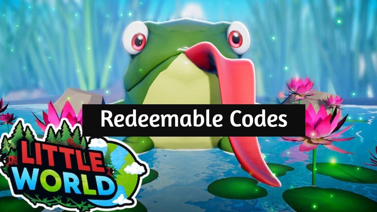 Roblox Little World promo art featuring a frog