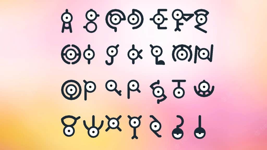 All 28 forms of Unown in Pokemon Go