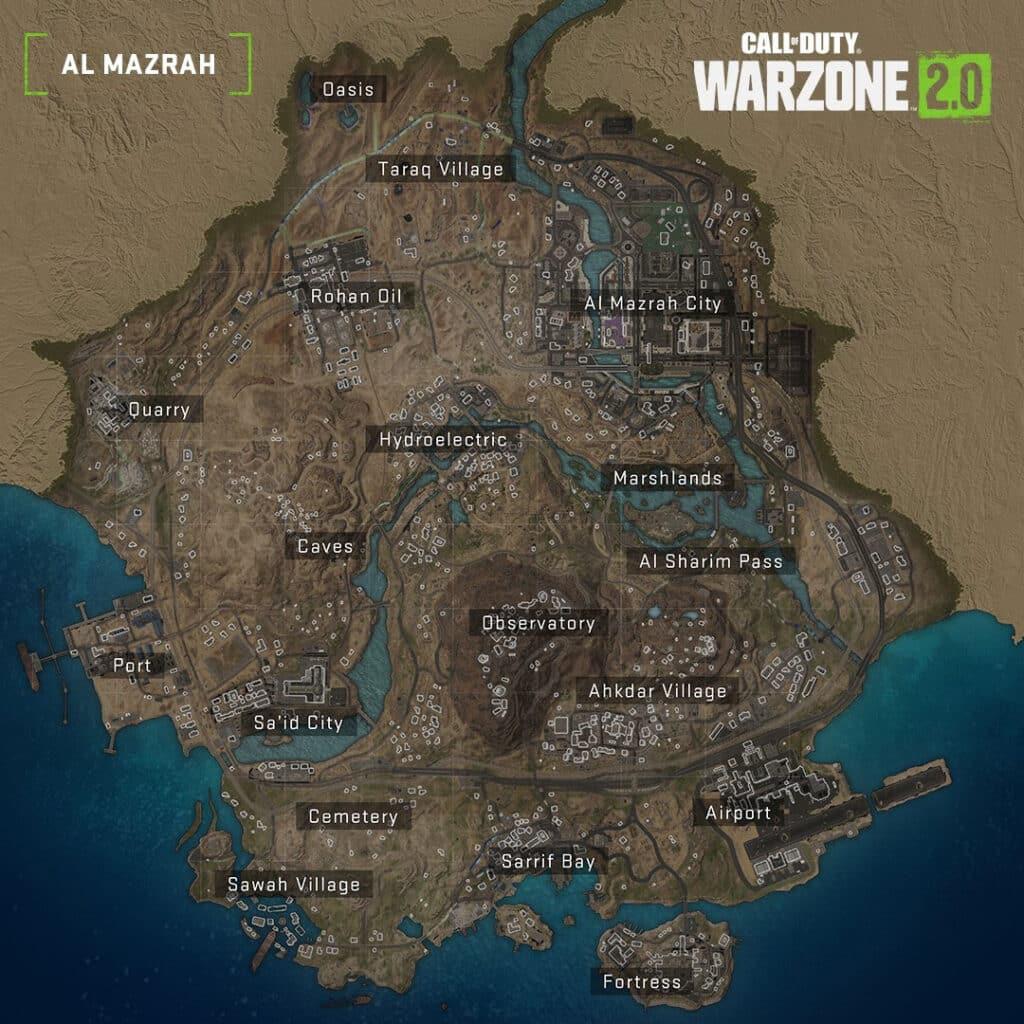 Warzone 2 Al Mazrah map overview