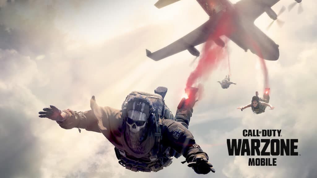 Warzone Mobile Operator jumping from plane