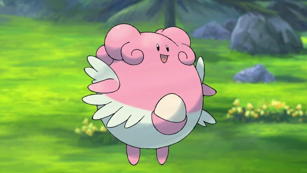A smiling Blissey