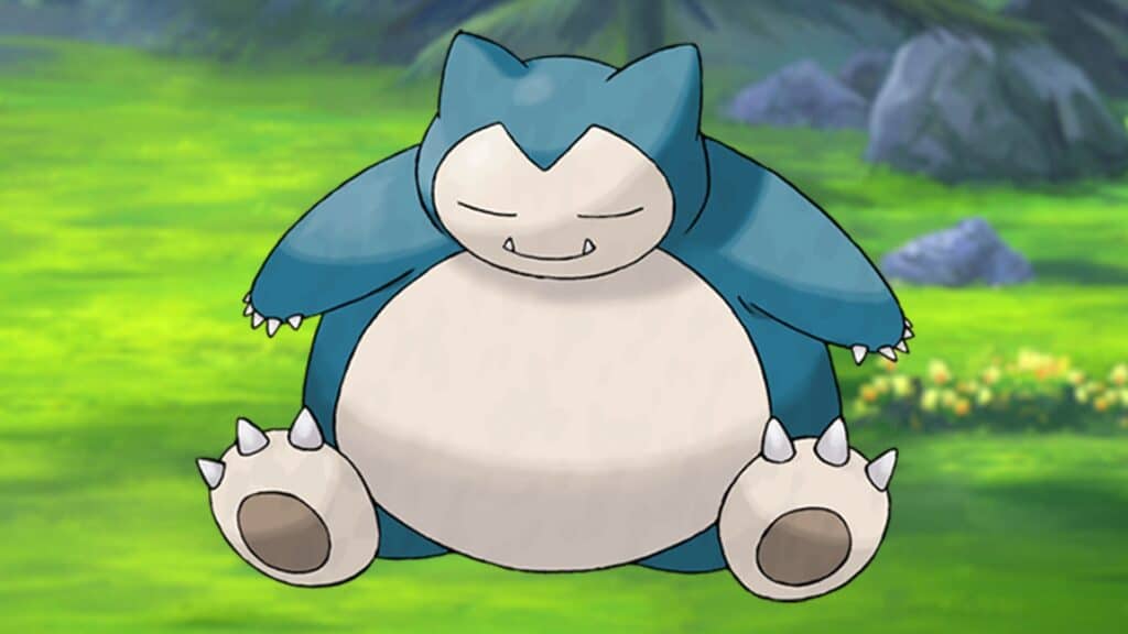 A Snorlax napping
