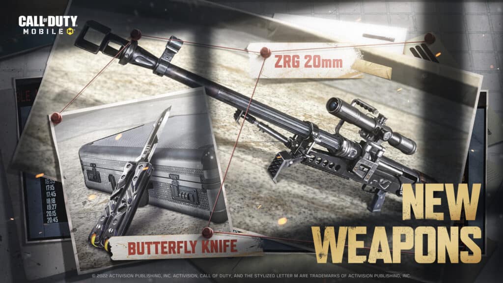 CoD Mobile Season 8 ZRG 20mm Sniper Rifle and Butterfly Knife