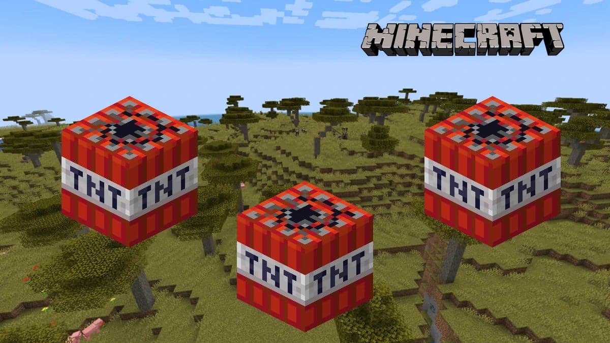 TNT blocks in Minecraft
