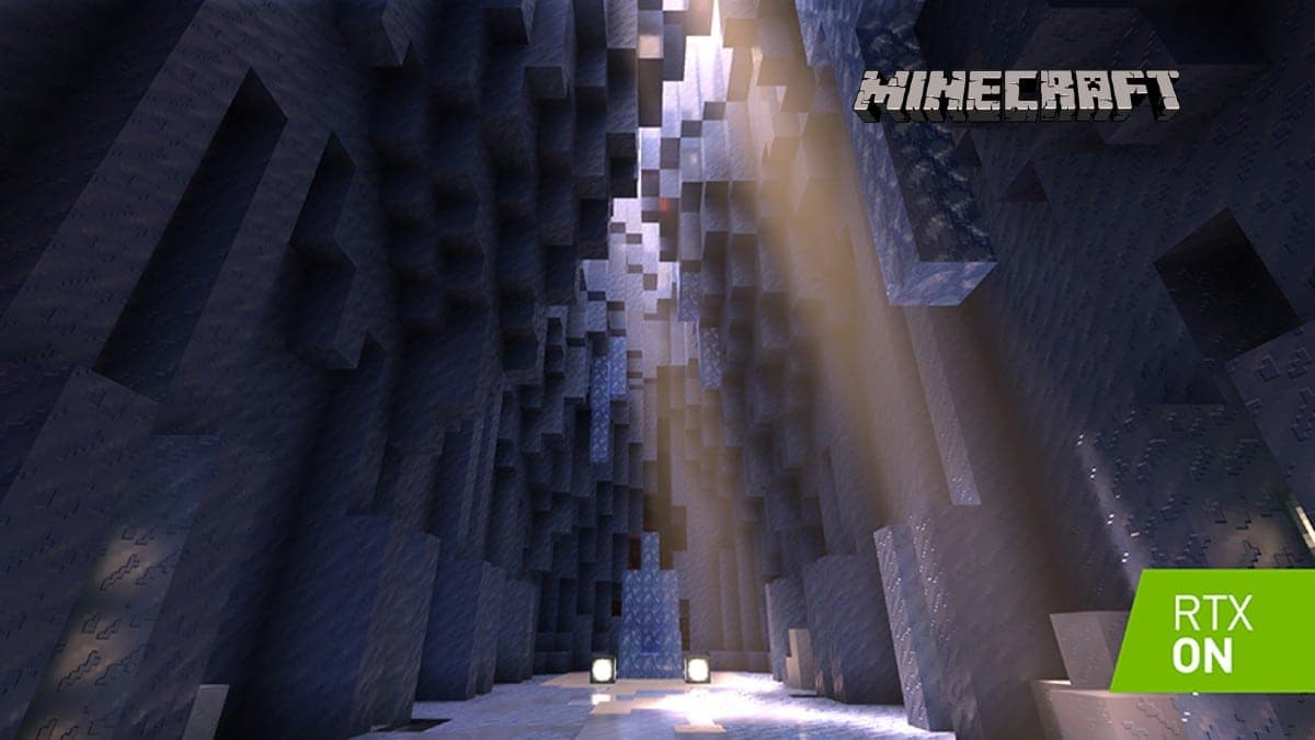 Minecraft with RTX ray tracing enabled
