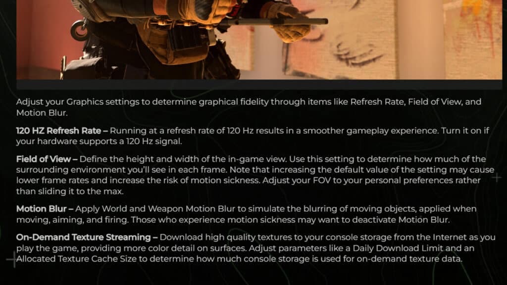 console Field of View setting in Infinity Ward Modern Warfare 2 blog