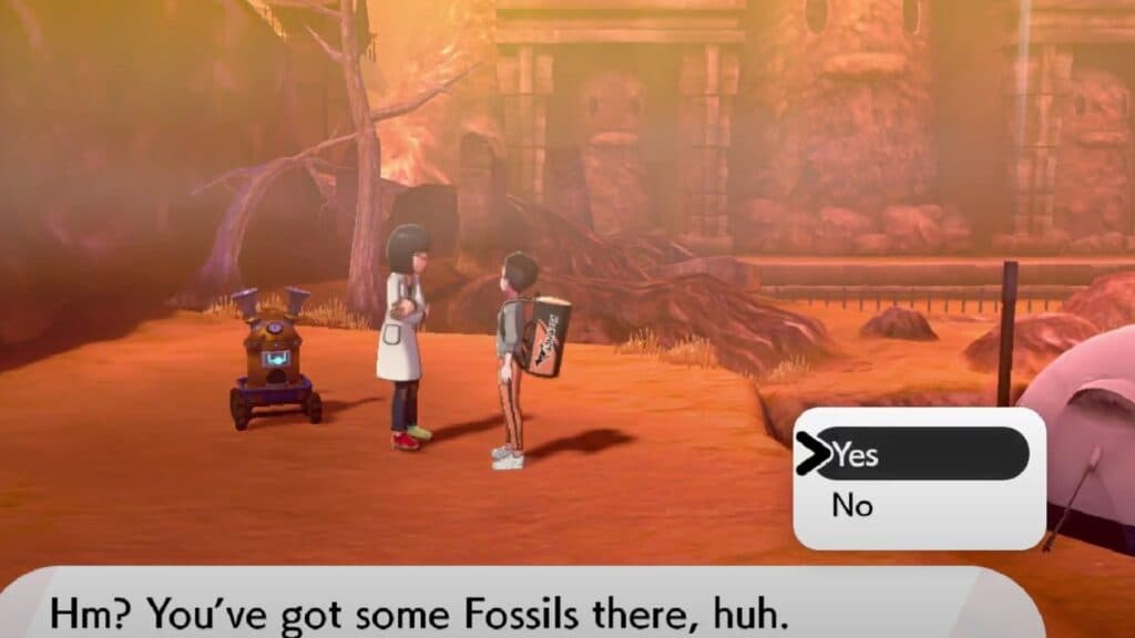 NPC that restores fossils in Pokemon Sword and Shield