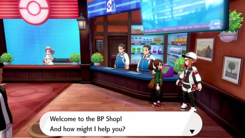 A BP Shop in Pokemon Sword and Shield
