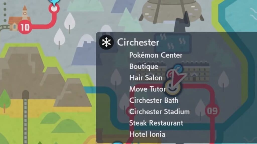 Circhester's location in Pokemon Sword and Shield