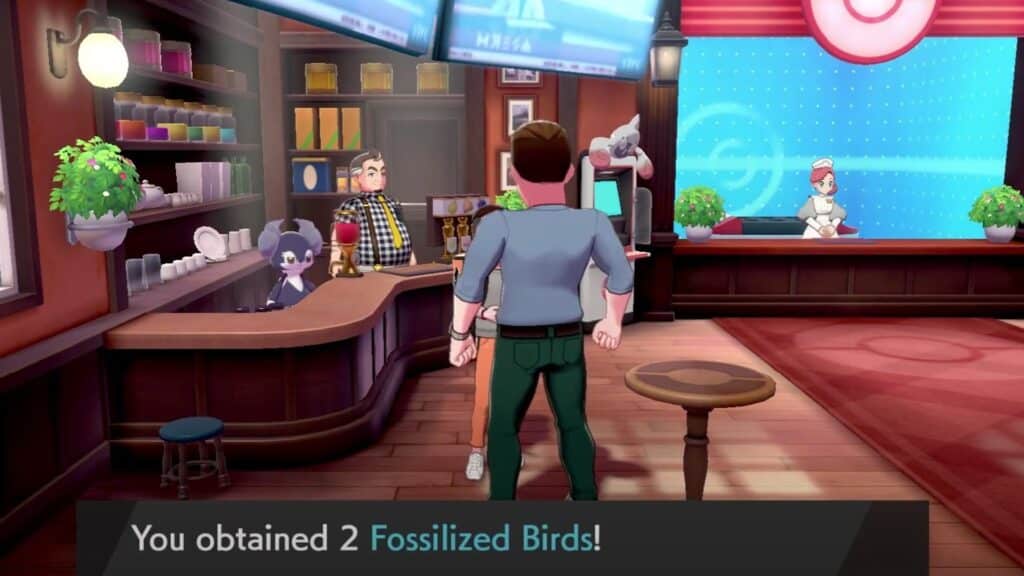 Pokemon Sword and Shield NPC giving Fossilized birds