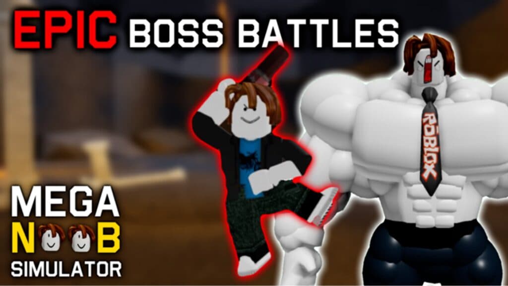 Epic boss battles in Mega Noob Simulator