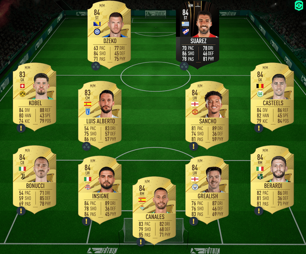 84-rated squad icon upgrade SBC solution FIFA 23
