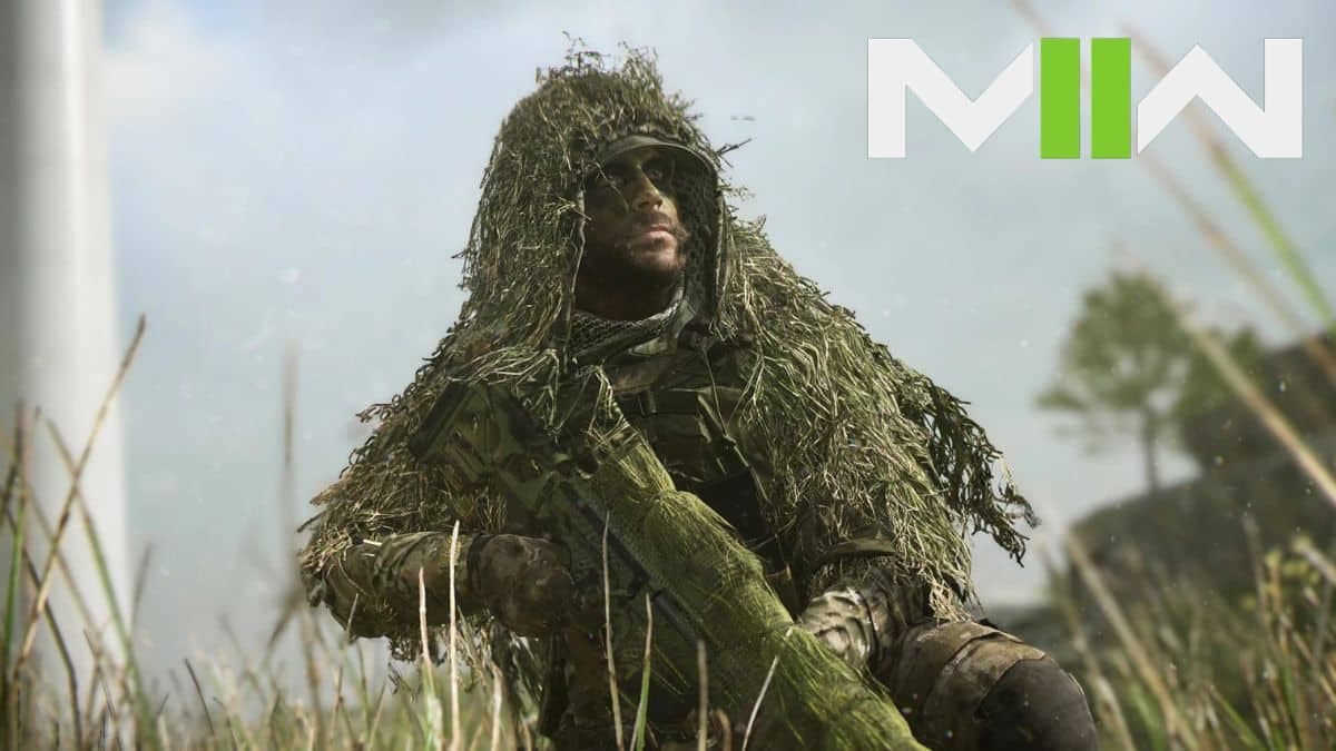 Modern Warafre 2 character in ghillie suit