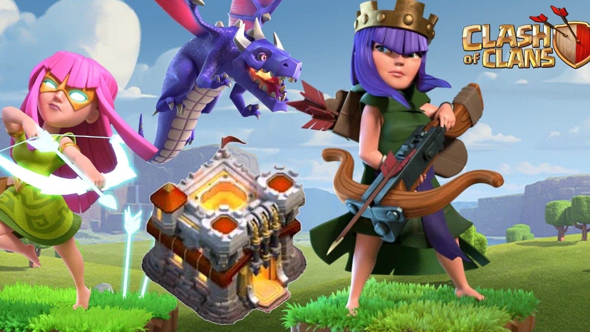 Archer Queen, Dragon and Town Hall 11 in Clash of Clans