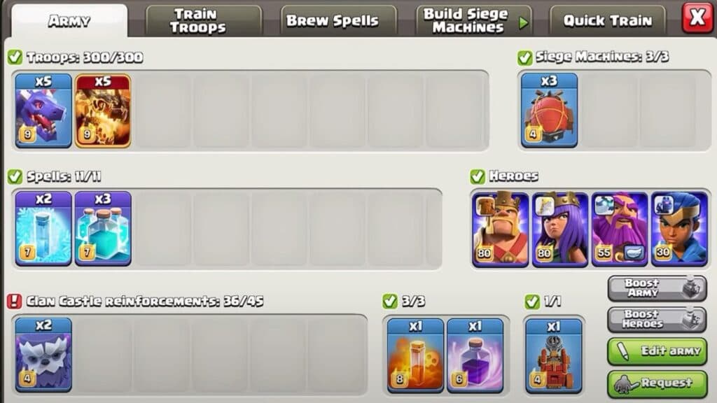 Super Dragon attack for Town Hall 14