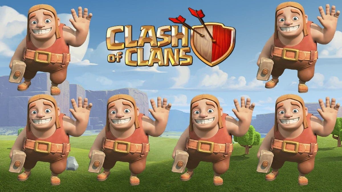 Six builders in Clash of Clans